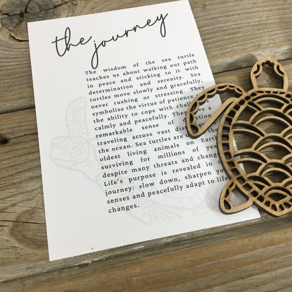 Sea Turtle Story Card Christmas Ornament - Picture 4 of 5